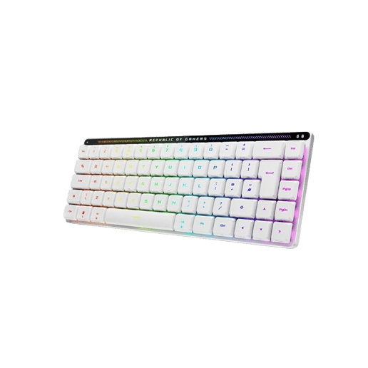 ASUS ROG Falchion RX Low Profile Wireless Mechanical RGB Gaming Keyboard in White, 65pc, ROG RX Red Switches